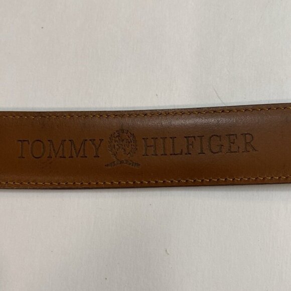 Tommy Hilfiger Black Leather Classic Belt Size 36 - Picture 8 of 13